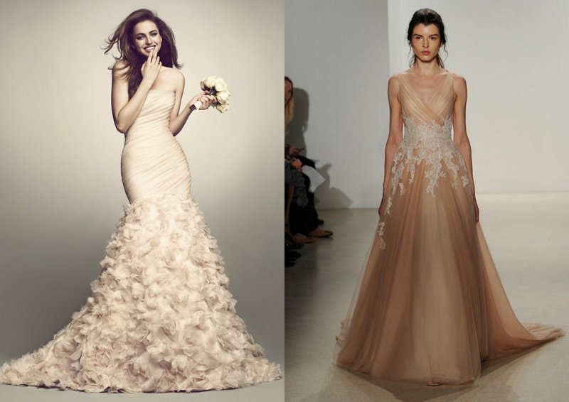 coloured bridal dresses