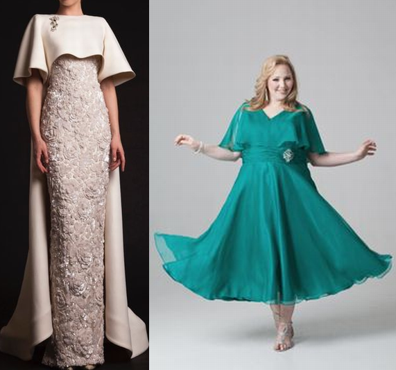 cape mother of the bride dresses