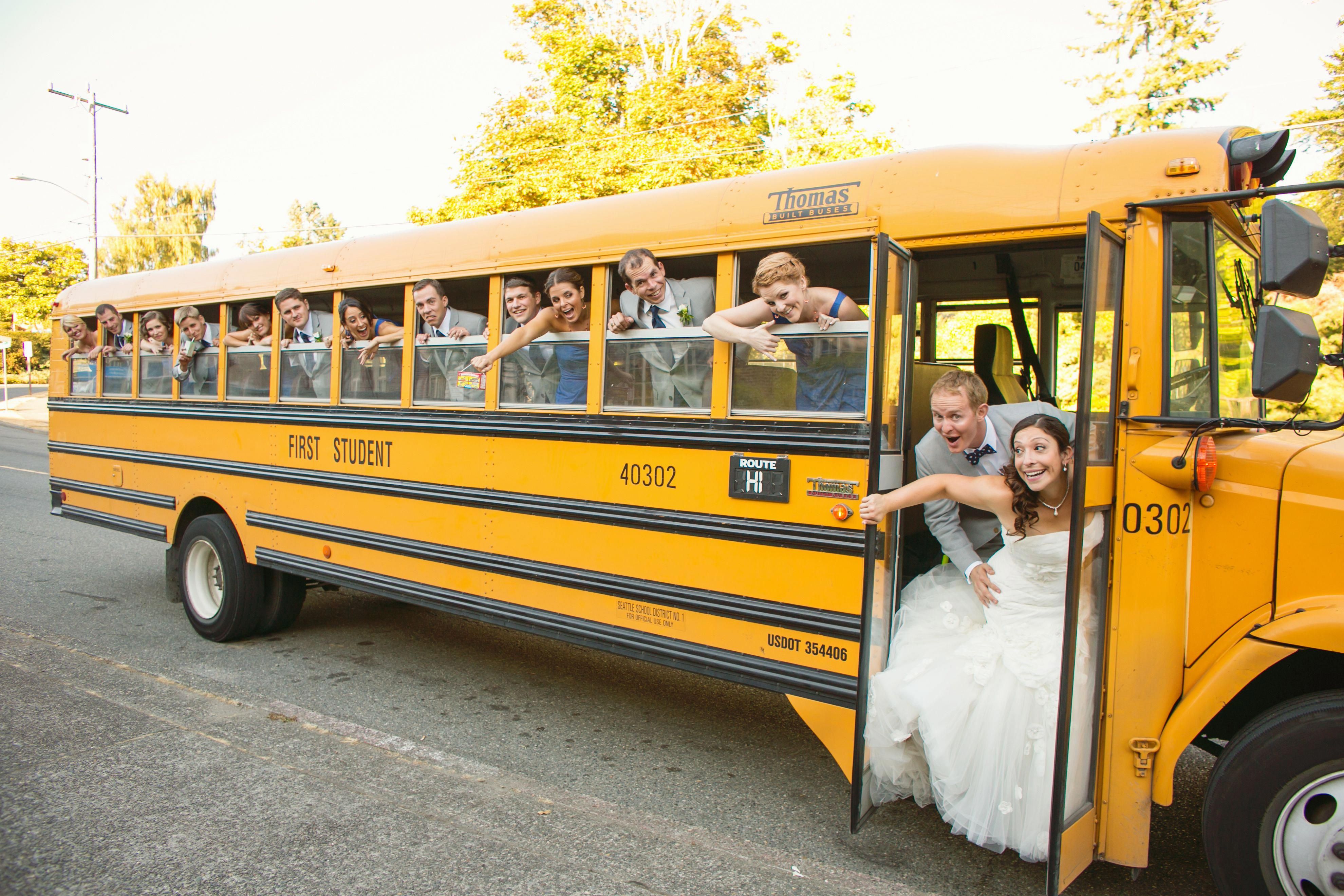 School Bus Wedding Party Dream Irish Wedding